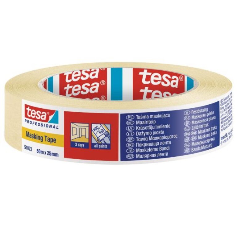 TESA 51023 mask. páska 50 m x 25 mm - 3 dny žlutá                          