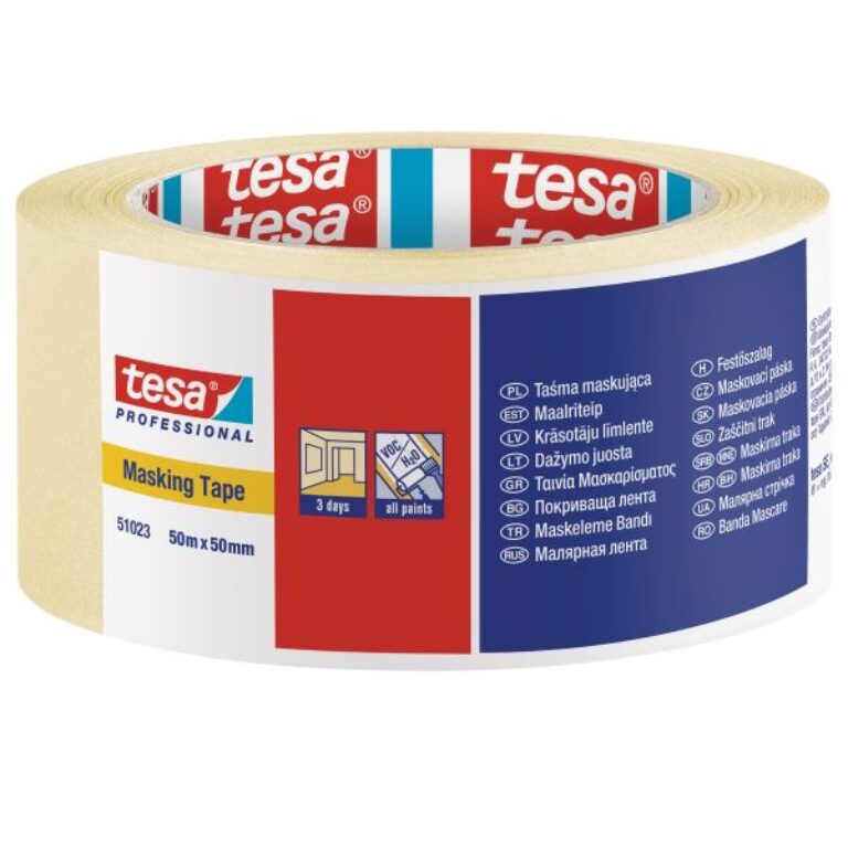 TESA 51023 mask. páska 50 m x 50 mm - 3 dny žlutá                          