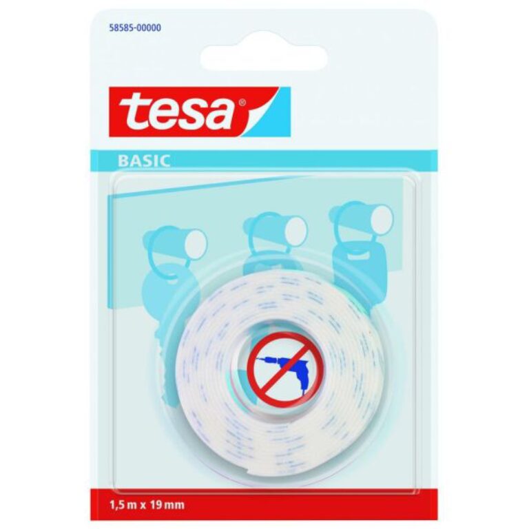 TESA pěnová montážní páska Basic 58585 1,5m x 19mm transparentní                          