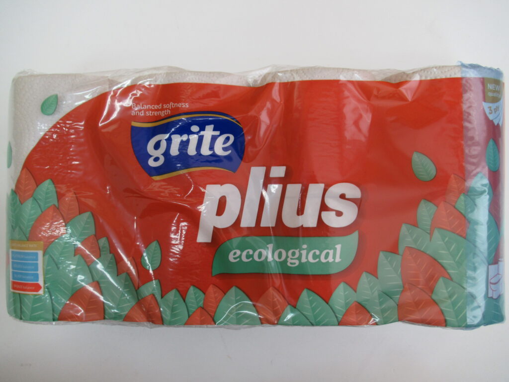 Toaletní papír GRITE Eco, 3 vrstvy, 135 út., 8ks                          