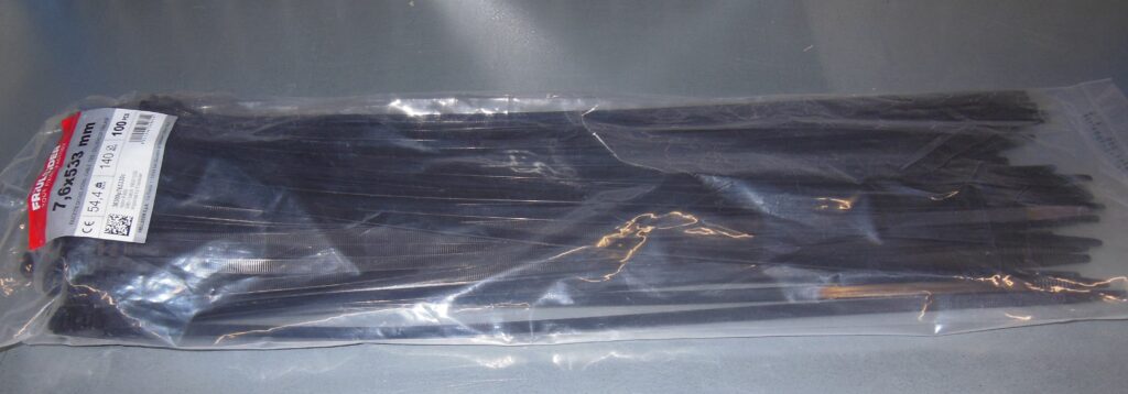 Páska stahovací FRIULSIDER 7,6 x 530 černá  100ks                          
